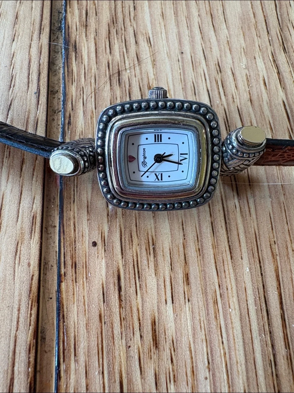 Brighton vintage  Alberta Women's Brown Leather Strap Watch